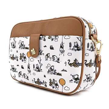 Loungefly Disney Winnie The Pooh Line Drawing Crossbody Bag Purse