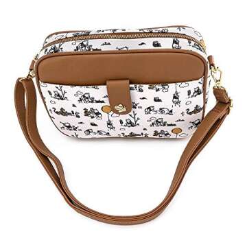 Loungefly Disney Winnie The Pooh Line Drawing Crossbody Bag Purse