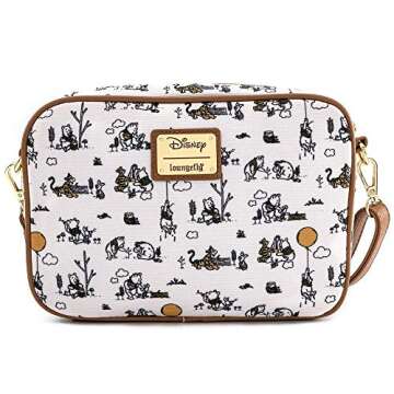 Loungefly Disney Winnie The Pooh Line Drawing Crossbody Bag Purse