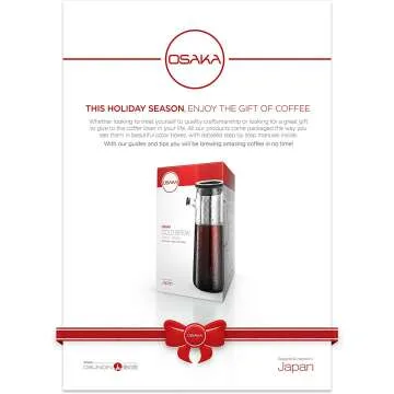 Osaka Glass Cold Brew Maker - 1L Stainless Steel Filter