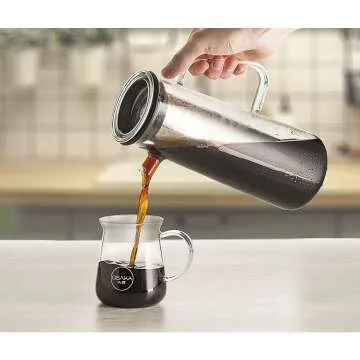 Osaka Glass Cold Brew Maker - 1L Stainless Steel Filter