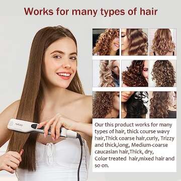 MKBOO Professional Steam Hair Straightener for Silky Hair