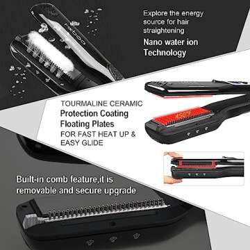 MKBOO Professional Steam Hair Straightener for Silky Hair