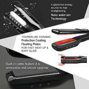 MKBOO Professional Steam Hair Straightener for Silky Hair