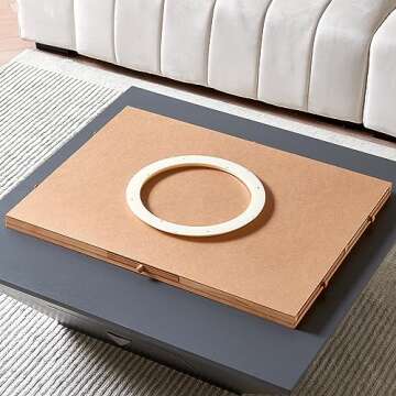 Best ENERIDIO Wooden Puzzle Table with 6 Drawers & Cover