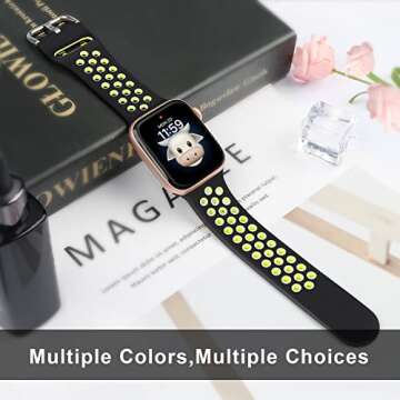 Compatible with Kids Apple Watch Band, Waterproof Silicone Strap for Boys Girls, Compatible with Apple Watch Series 9/8/7/6/5/4/3/2/1/SE 38mm 40mm 41mm & 42mm 44mm 45mm