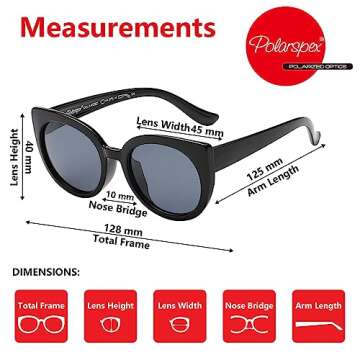 PolarSpex Girls Sunglasses-Polarized Toddler Cat Eye Sunglasses-Unbreakable & Fashionable Kids Sunglasses for Girls Age 2-8