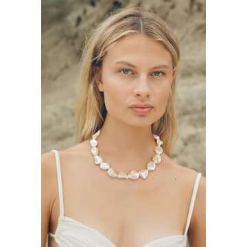 LILIE&WHITE Chunky Shell Necklace for Women – Beach Style Jewelry