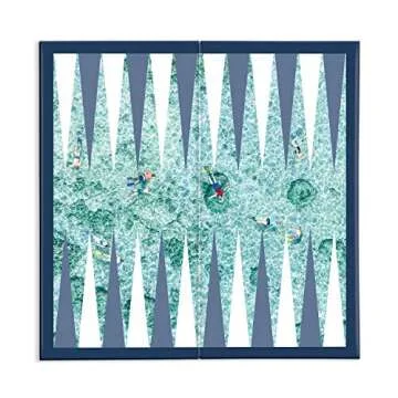 Galison Gray Malin The Beach 2 in 1 Game Set, Checkers and Backgammon – Perfect for Game Night – Features Iconic Gray Malin Photography, Sturdy Storage Box Included, Makes a Great Gift Idea