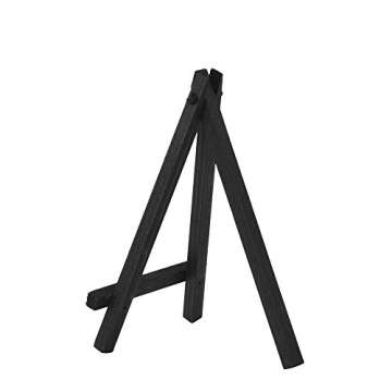 EBOOT 12 Pack 6.25 Inch Black, Wood Easels, Easel Stand for Painting Canvases, Art and Crafts, Tripo...