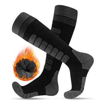 KEECOW Merino Wool Ski Socks - Knee-High Thermal Comfort for Winter Adventures