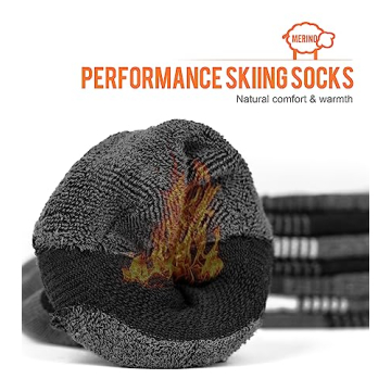 KEECOW Merino Wool Ski Socks - Warm & Comfortable Winter Wear
