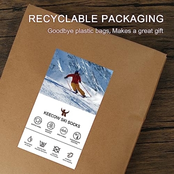 KEECOW Merino Wool Ski Socks - Warm & Comfortable Winter Wear