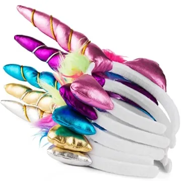 Pack of 12 Unicorn Headbands for Kids and Adults