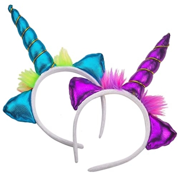 Pack of 12 Unicorn Headbands for Kids and Adults