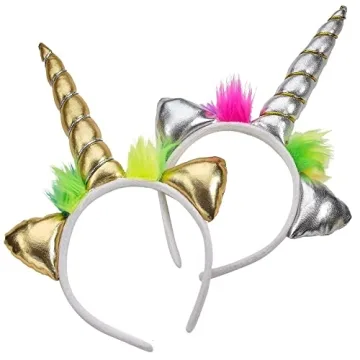 Pack of 12 Unicorn Headbands for Kids and Adults