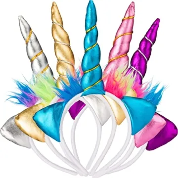 Pack of 12 Unicorn Headbands for Kids and Adults