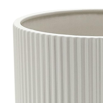 Ceramic Fluted Planters Set for Stylish Indoor Outdoor Use