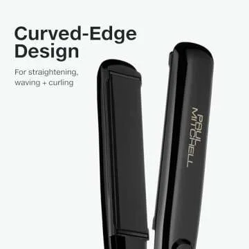 Paul Mitchell Style+ 1" Ceramic Flat Iron, Adjustable Heat Settings, For Straightening + Curling