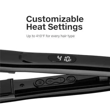 Paul Mitchell Style+ 1" Ceramic Flat Iron, Adjustable Heat Settings, For Straightening + Curling