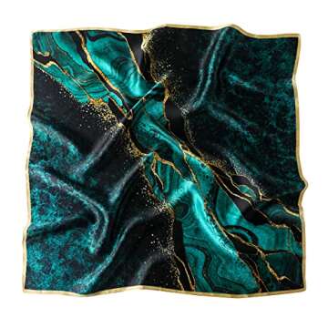 STARWHISPER 100% Pure Mulberry Silk Square Scarf-27''x27 Lightweight Hair Scarves Headscarf Night Sl...