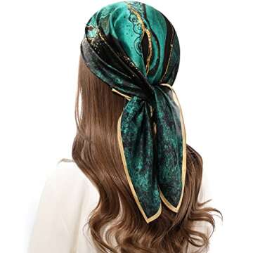 Luxurious STARWHISPER Mulberry Silk Square Scarf 27x27