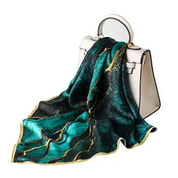 Luxurious STARWHISPER Mulberry Silk Square Scarf 27x27