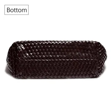 Weayouth Vegan Leather Woven Tote Bag Stylish Spacious Eco-Friendly