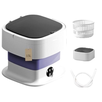 Portable Washing Machine Mini Washer 15L Small Washing Machine 60W Dryer Folding Lavadora Portatil F...