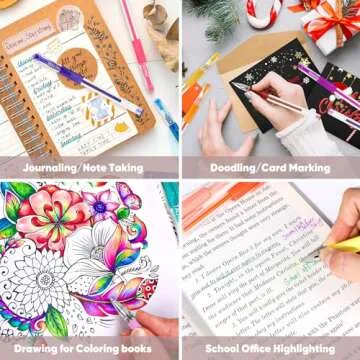 Taotree Glitter Gel Pens, 32 Color Neon Glitter Pens Fine Tip Art Markers Set 40% More Ink Colored Gel Marker for Coloring Book, Drawing, Coloring, Scrapbook, Journaling, Sparkle Easter Gifts kids