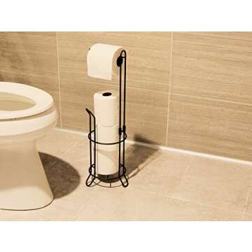 Simple Houseware Bathroom Toilet Tissue Paper Roll Storage Holder Stand, Bronze
