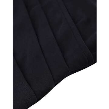 Lotusmile Elegant Dresses, Womens Casual Dress A Line Cap Sleeve V Neck (Small, Black)