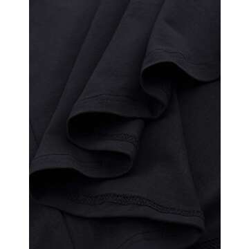 Lotusmile Elegant Dresses, Womens Casual Dress A Line Cap Sleeve V Neck (Small, Black)