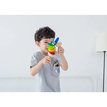 PlanToys Wooden Clatter Toy Eco-Friendly Musical Instrument