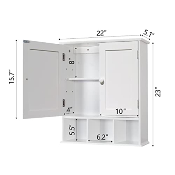 TaoHFE Bathroom Wall Cabinet for Elegant Storage Solutions