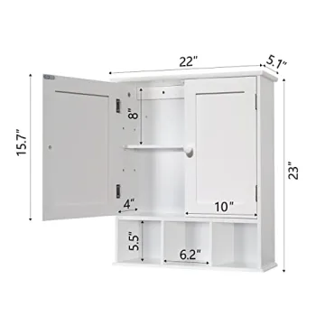 TaoHFE Bathroom Wall Cabinet for Elegant Storage Solutions