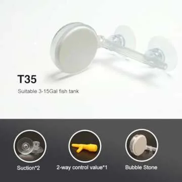 UPETTOOLS Aquarium Air Stone Fish Tank Nano Bubble Stone Kit with Control Valve Quiet Super-High Dis...