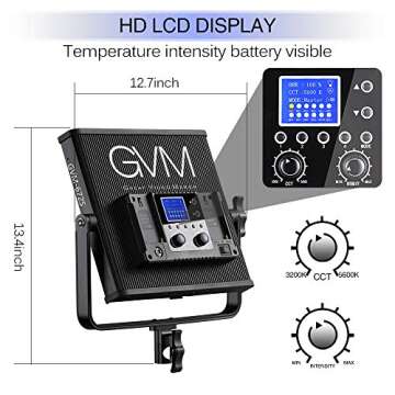 GVM 672S LED Video Light Kit with Brightness Control & Color Variety