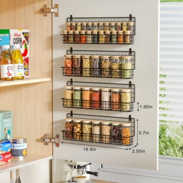 X-cosrack Wall Mount Spice Rack Organizer Space-Saving