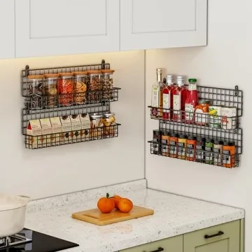 X-cosrack Wall Mount Spice Rack Organizer Space-Saving