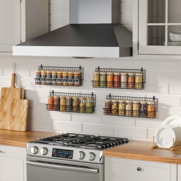 X-cosrack Wall Mount Spice Rack Organizer Space-Saving