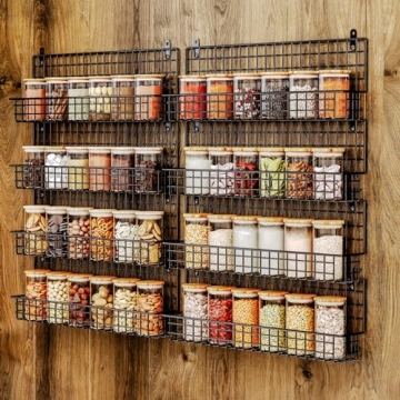 X-cosrack Wall Mount Spice Rack Organizer Space-Saving