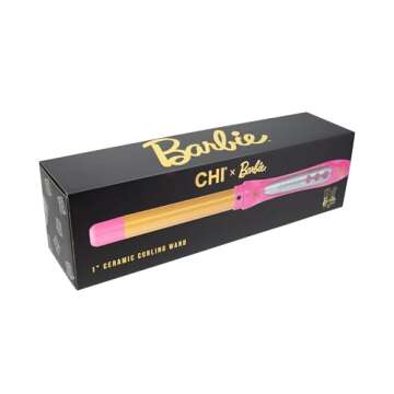 CHI x Barbie Dreamhouse Tourmaline Ceramic Curling Iron, Creates Luxurious Waves & Curls, Reduces Frizz & Static & Adds Shine, 1" Barrel