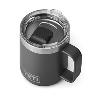 YETI Rambler 10 oz Stackable Mug, Vacuum Insulated, Stainless Steel with MagSlider Lid, Charcoal