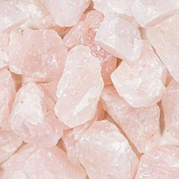 Crystal Allies 1 Pound Bulk Rough Rose Quartz Reiki Crystal Healing Stones Large 1"