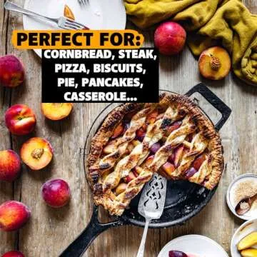 Stargazer 12-Inch Cast Iron Skillet | Made in USA, Seasoned, Even Heat Distribution, Easy to Clean, Smooth Nonstick Finish for Grilling, Frying, Sauteing, Searing, Baking