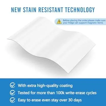 Magnetic Whiteboard for Fridge, 12” X 16” Fridge Whiteboard Magnetic Dry Erase Board A3 Magnetic White Board Organizer and Planner for Kitchen Shopping List with 1 Eraser & 3 Markers