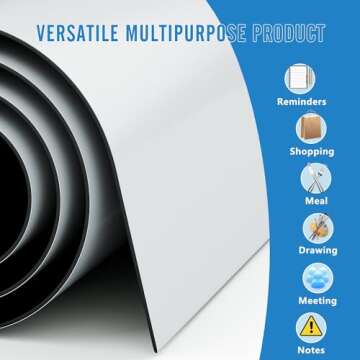 Magnetic Whiteboard for Fridge, 12” X 16” Fridge Whiteboard Magnetic Dry Erase Board A3 Magnetic White Board Organizer and Planner for Kitchen Shopping List with 1 Eraser & 3 Markers