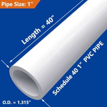 letsFix 1" PVC Pipe - Durable, UV Resistant for DIY Projects