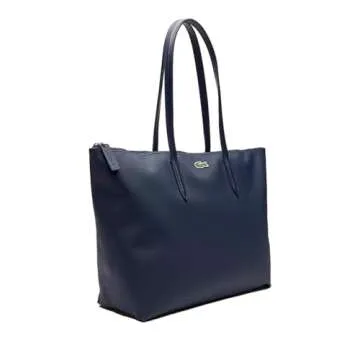 Lacoste Women's L.12.12 Concept Large Shopping Tote Bag, Darken Navy Eclipse, One Size